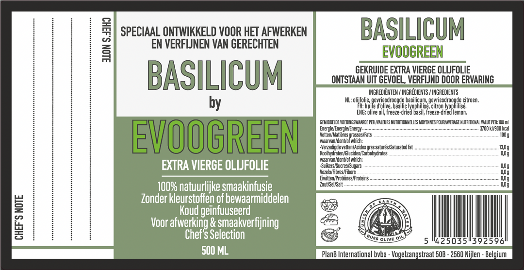 EVOOGREEN PICUAL OLIVE OIL BASIL NEW