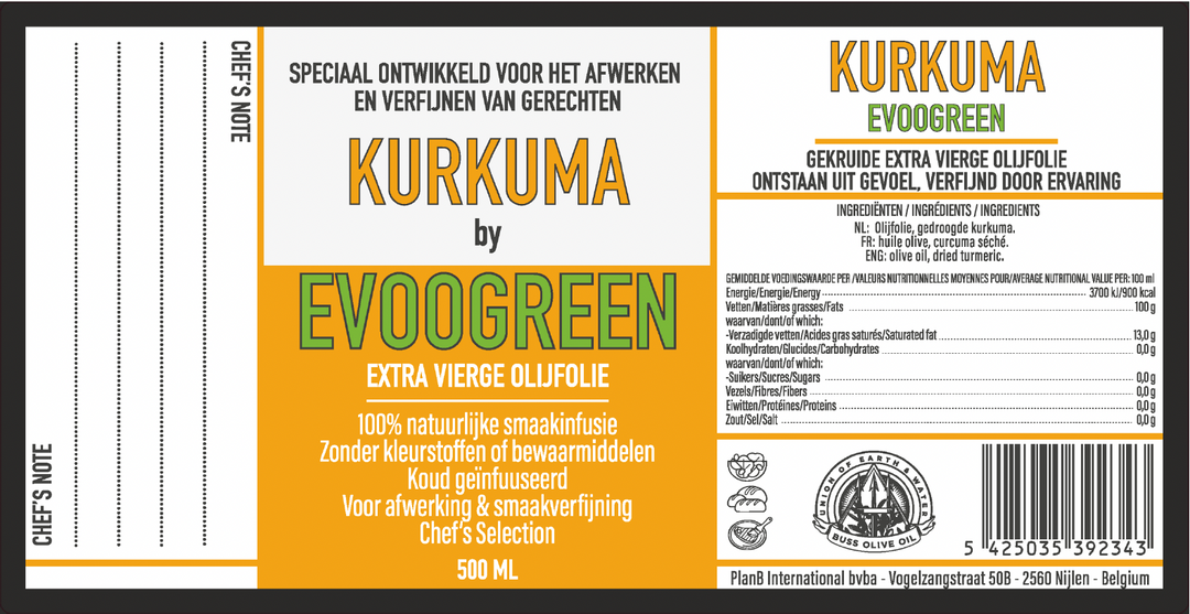 EVOOGREEN PICUAL OLIVE OIL TURMERIC