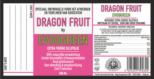 EVOOGREEN PICUAL OLIVE OIL DRAGON FRUIT