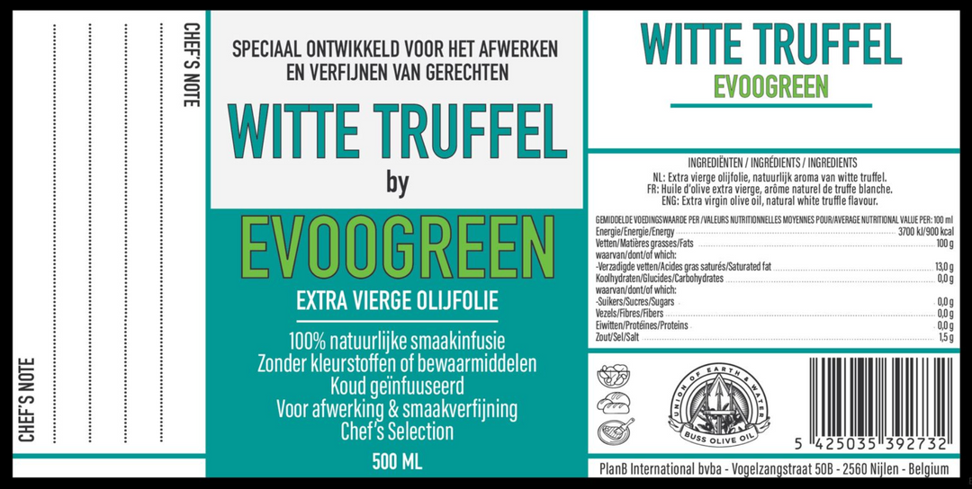 EVOOGREEN Picual Olive Oil White Truffle 500 ml