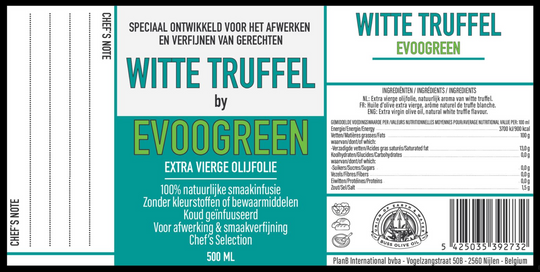 EVOOGREEN Picual Olive Oil White Truffle 500 ml