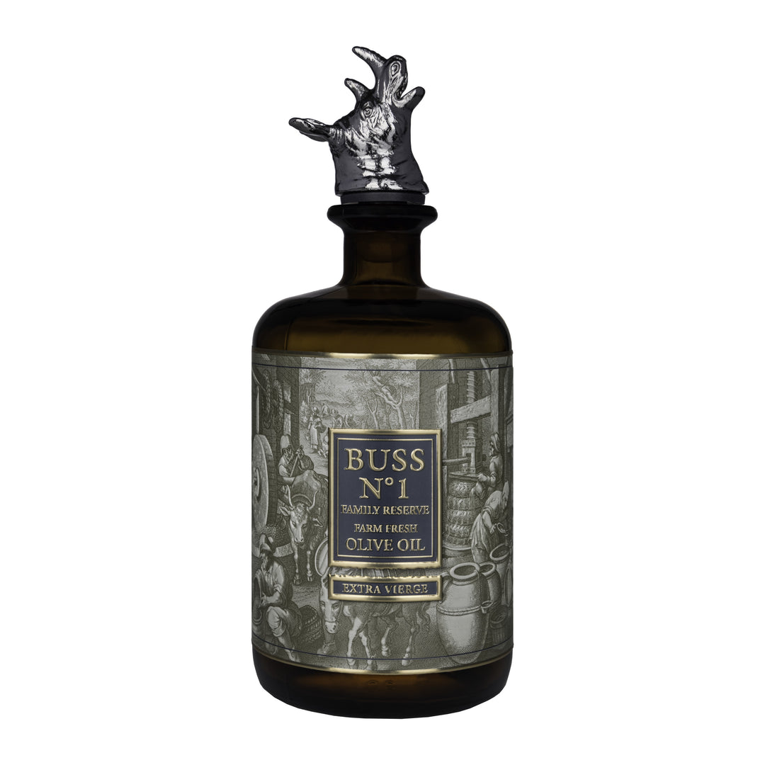 BUSS N°1 Extra Vierge Olive Oil 700 ml bottle with animal pouring cap