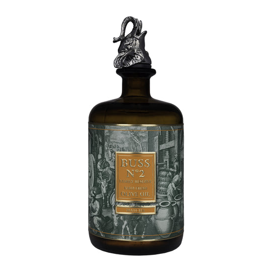 BUSS N°2 Matcha Olive Oil 700 ml bottle with animal pouring cap