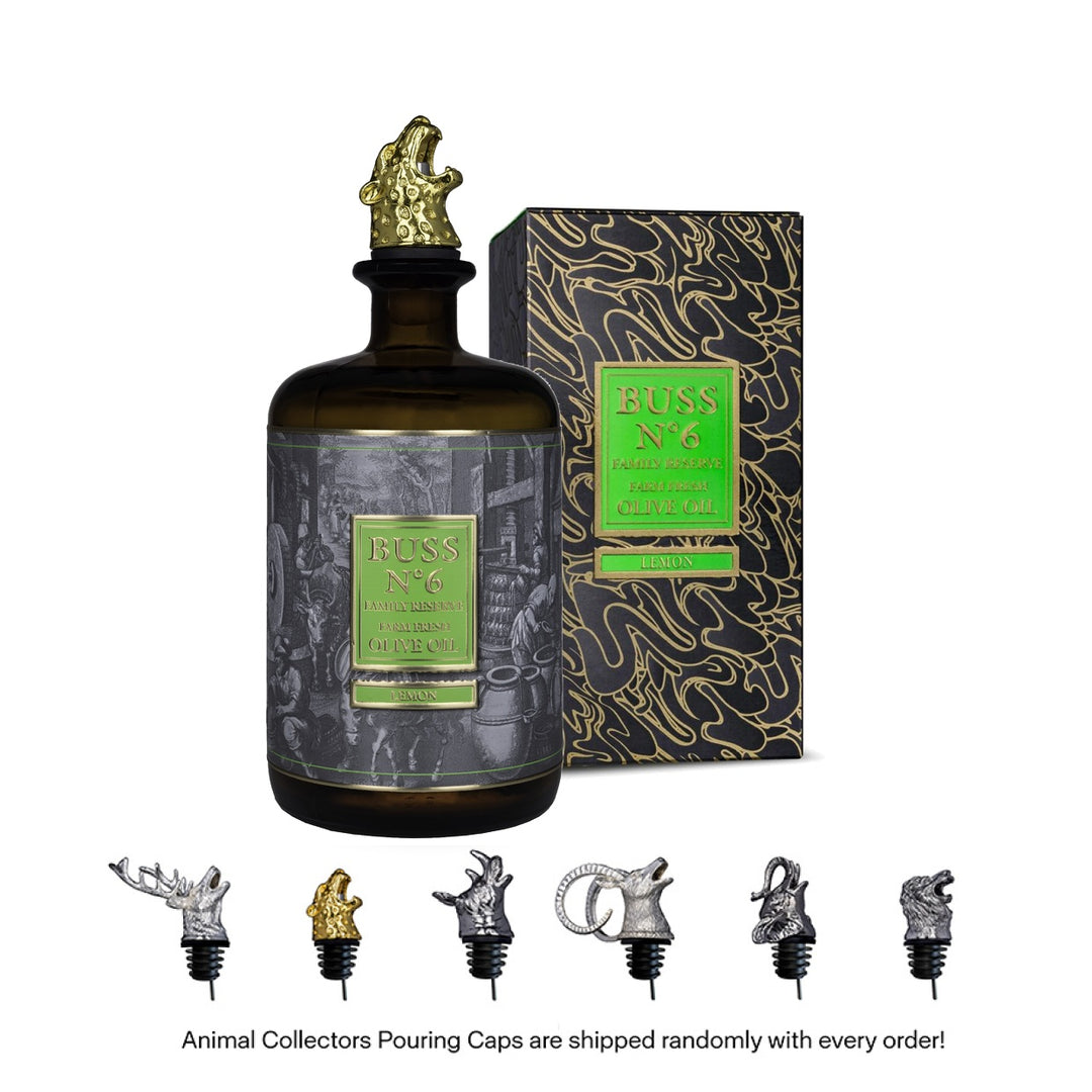 BUSS N°6 Lemon Olive Oil 700 ml bottle with pouring cap and gift box
